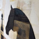 Stampa su tela con motivo astratto con cornice Scacchi 80x80
