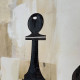 Stampa su tela con motivo astratto con cornice Scacchi 80x80