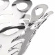 Cestino grande in acciaio lucido dal design moderno