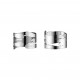 Set 2 pezzi Fermatovaglioli in acciaio lucido dal design moderno Barkring