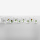Bicchiere in vetro tumbler con alfabeto fiorito lettera "Z"