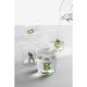 Bicchiere in vetro tumbler con alfabeto fiorito lettera "Z"