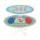 Alzata per dolci grande dal design moderno in plexiglass decoro Foulard