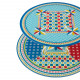Alzata per dolci grande dal design moderno in plexiglass decoro Foulard
