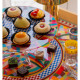 Alzata per dolci piccola in plexiglass dal design moderno decoro Rainbow