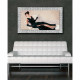 Stampa moderna con cornice argento figurativo glitter strass e brillanti