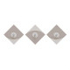 Appendiabiti design da ingresso con 3 ganci e pannelli in legno