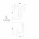 Applique da parete in metallo con due lampadine in stile moderno