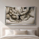 Capezzale capoletto moderno dipinti a mano su tela Infinito 110x65