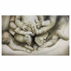 Capezzale capoletto moderno dipinti a mano su tela Infinito 110x65