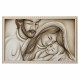 Capezzale con la sacra famiglia dipinta a mano su tela Pazienza 110x65