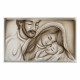 Capezzale con la sacra famiglia dipinta a mano su tela Pazienza 110x65