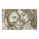 Capezzale con la sacra famiglia in stile moderno "Amore di Mamma e Papà" 110x65