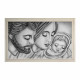 Capezzale con sacra famiglia dipinta a mano su tela in cotone "Tenerezza" 110x65