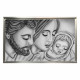Capezzale con sacra famiglia dipinta a mano su tela in cotone "Tenerezza" 110x65
