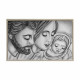 Capezzale con sacra famiglia dipinta a mano su tela in cotone "Tenerezza" 110x65