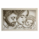 Capezzale con sacra famiglia dipinta a mano su tela in cotone "Tenerezza" 110x65