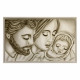 Capezzale con sacra famiglia dipinta a mano su tela in cotone "Tenerezza" 110x65