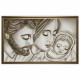 Capezzale con sacra famiglia dipinta a mano su tela in cotone "Tenerezza" 110x65