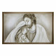 Capezzale contemporaneo con la sacra famiglia Luce Sacra 110x65