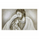 Capezzale contemporaneo con la sacra famiglia Luce Sacra 110x65