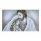 Capezzale contemporaneo con la sacra famiglia Luce Sacra 110x65