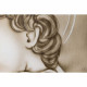 Capezzale contemporaneto dipinto a mano su tela Abbraccio Divino 110x65