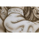 Capezzale contemporaneto dipinto a mano su tela Abbraccio Divino 110x65
