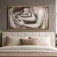 Capezzale dipinto a mano su tela moderna Amore Indelebile 110x65