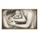 Capezzale dipinto a mano su tela moderna Amore Indelebile 110x65
