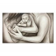 Capezzale dipinto a mano su tela moderna Amore Indelebile 110x65
