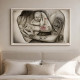 Capezzale dipinto a mano su tela moderna Amore Indelebile Tatoo 110x65