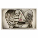 Capezzale dipinto a mano su tela moderna Amore Indelebile Tatoo 110x65