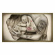 Capezzale dipinto a mano su tela moderna Amore Indelebile Tatoo 110x65