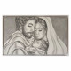 Capezzale la sacra famiglia dipinta a mano su tela Custodi dell'Amore 110x65