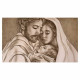 Capezzale la sacra famiglia dipinta a mano su tela Custodi dell'Amore 110x65