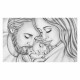 Capezzale la sacra famiglia in stile moderno Amore di Mamma e Papà 110x65