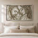 Capezzale la sacra famiglia in stile moderno Amore di Mamma e Papà 110x65