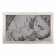 Capezzale moderno con la sacra famiglia dipinta su tela Bacio 110x65