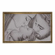 Capezzale moderno con la sacra famiglia dipinta su tela Bacio 110x65