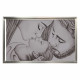 Capezzale moderno con la sacra famiglia dipinta su tela Bacio 110x65