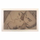 Capezzale moderno con la sacra famiglia dipinta su tela Bacio 110x65