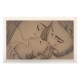 Capezzale moderno con la sacra famiglia dipinta su tela Bacio 110x65
