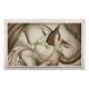 Capezzale moderno con la sacra famiglia dipinta su tela Bacio 110x65