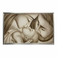 Capezzale moderno con la sacra famiglia dipinta su tela Bacio 110x65