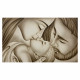 Capezzale moderno con la sacra famiglia dipinta su tela Bacio 110x65