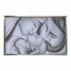 Capezzale moderno con la sacra famiglia dipinta su tela Bacio con Velo 110x65