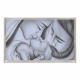 Capezzale moderno con la sacra famiglia dipinta su tela Bacio con Velo 110x65