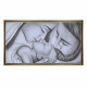 Capezzale moderno con la sacra famiglia dipinta su tela Bacio con Velo 110x65