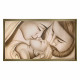 Capezzale moderno con la sacra famiglia dipinta su tela Bacio con Velo 110x65